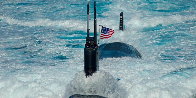 U.S. submarine at sea