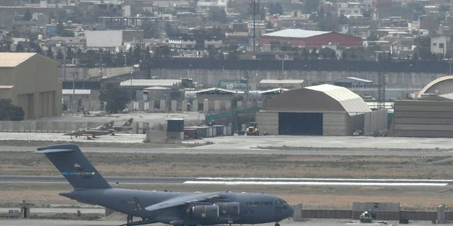 kabul airport plane on runway