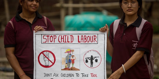 Nepal stop child labor signs