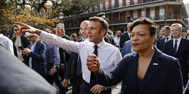 New Orleans mayor welcomes French president