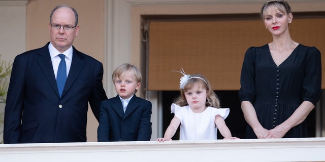 Prince Albert II of Monaco, Prince Jacques of Monaco, Princess Gabriella of Monaco and Princess Charlene of Monaco attend the Fete de la Saint Jean