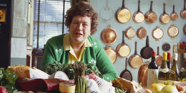 Julia Child in her kitchen