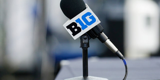 The Big Ten logo at media days