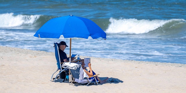 Biden on a beach