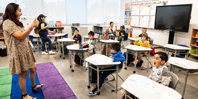 Students at California elementary school