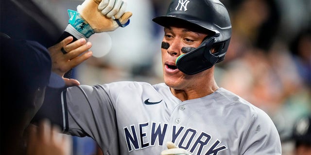 Aaron Judge after hitting a home run