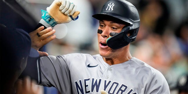 Aaron Judge after hitting a home run