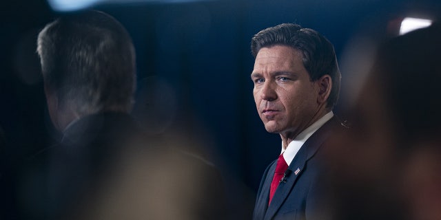 DeSantis in the spin room after first debate