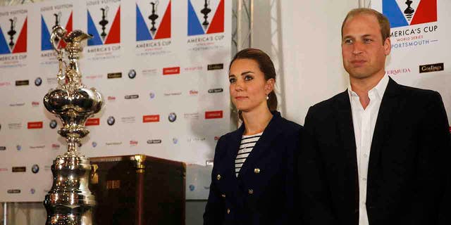 America's Cup Trophy Featuring Prince William and Princess Kate