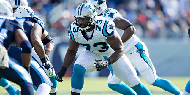 Oher playing for the Panthers