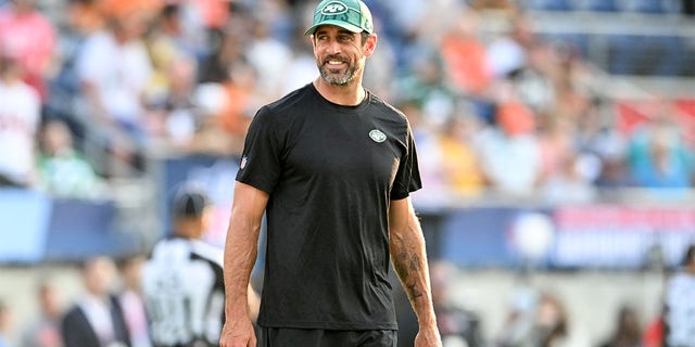 Aaron Rodgers at the Hall of Fame Game