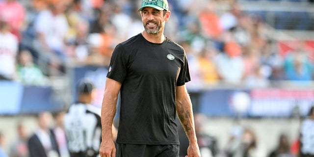 Aaron Rodgers at the Hall of Fame Game