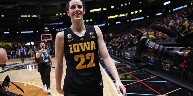 Caitlin Clark after defeating South Carolina