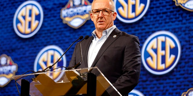 Greg Sankey speaks at SEC Media Days