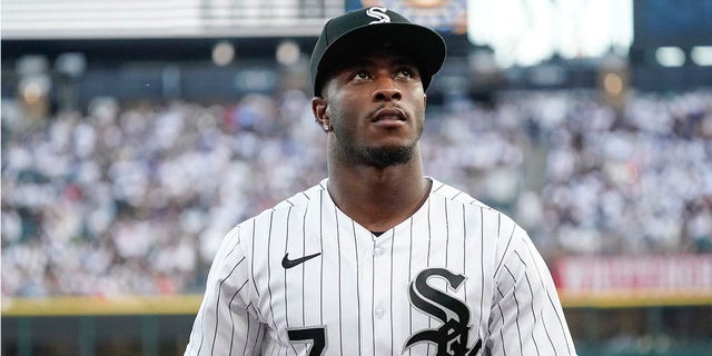 Tim Anderson plays against the Brewers