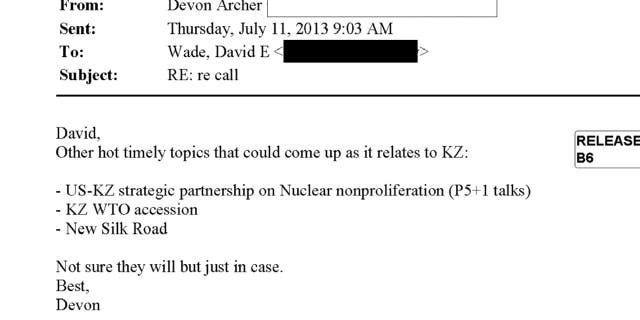Archer and Wade email