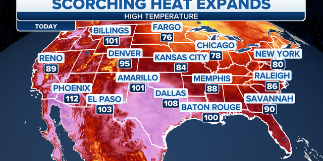 Heat expands across the country on Thursday