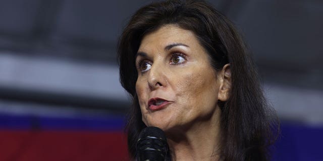 Nikki Haley speaks at an event