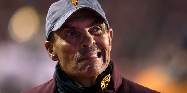 Herm Edwards reacts on sideline