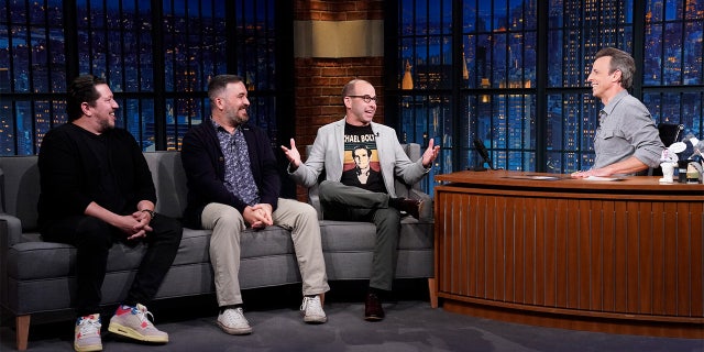Impractical Jokers talking with Seth Meyers