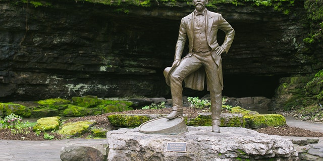 A sculpture of Jack Daniel