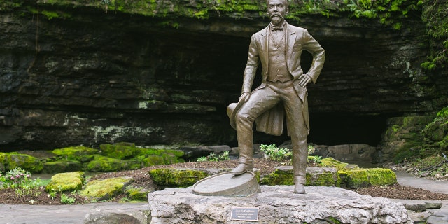 A sculpture of Jack Daniel