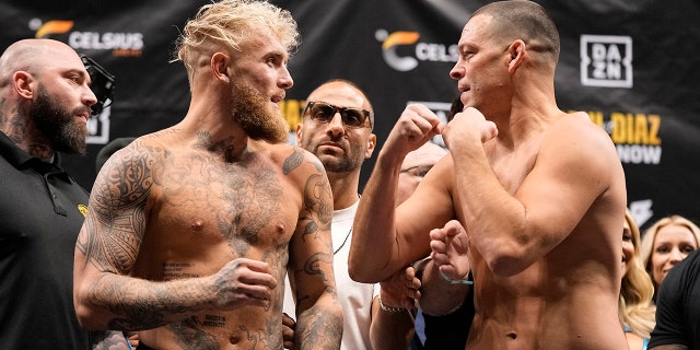 Jake Paul and Nate Diaz face off