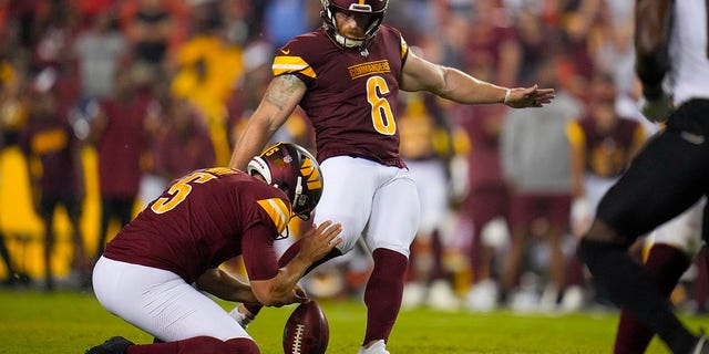 Joey Slye kicks