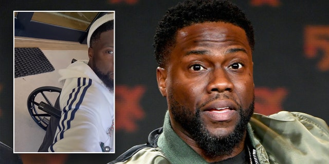 Kevin Hart in a wheelchair