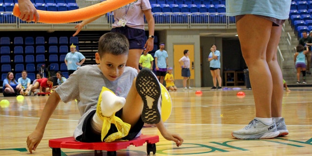 Camper Conor Dwyer participates in Camp No Limits