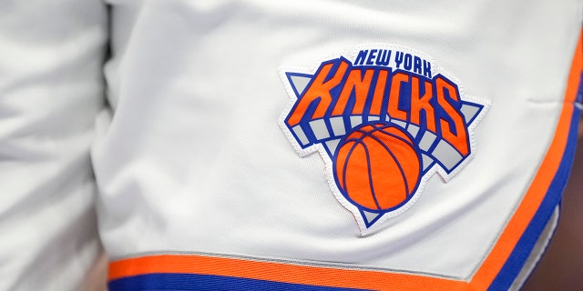 Knicks logo on shorts