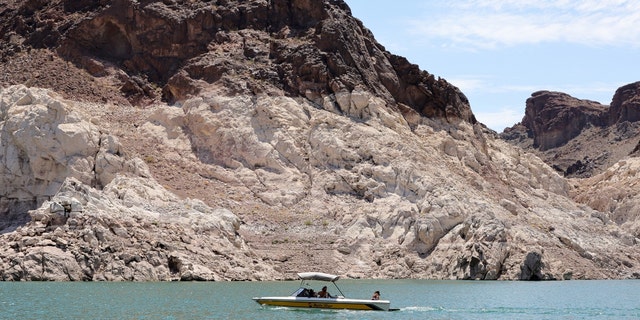 A boater at the Lake Mead National Recreation Area
