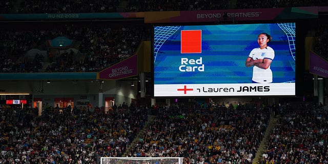 Lauren James gets a red card