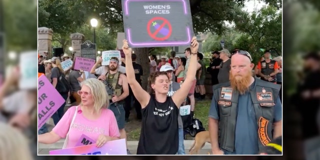 Texas capitol lesbian gender ideology let women speak rally