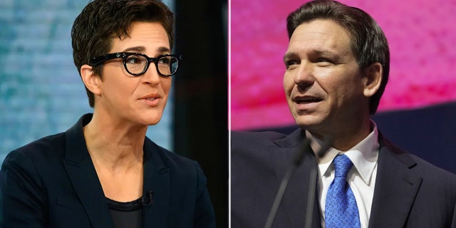 Rachel Maddow and Ron DeSantis