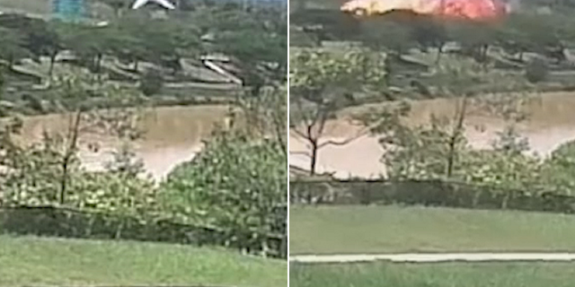 Video shows plane crash in Malaysia