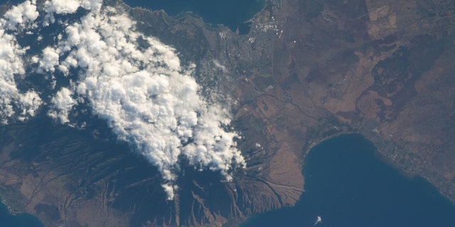 Maui and the scene of deadly Hawaii wildfires seen from the International Space Station