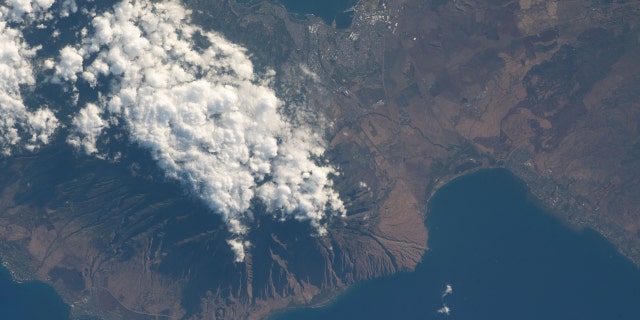Maui and the scene of deadly Hawaii wildfires seen from the International Space Station