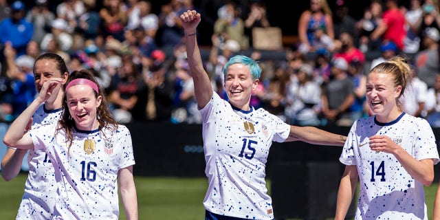 Megan Rapinoe and teammates in San Jose, California