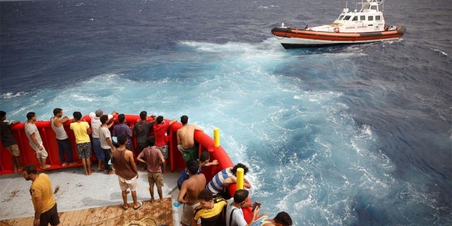 Migrants being rescued at sea