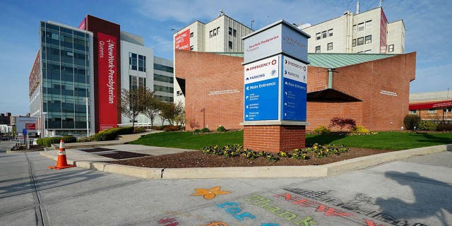General view of a hospital on a sunny spring day