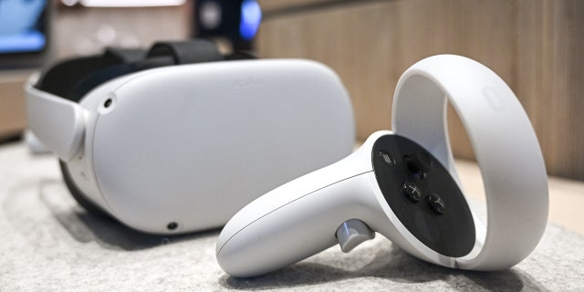 A Meta Oculus Quest 2 virtual reality (VR) headset