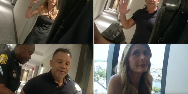 Four stills of Alfredo Ramirez and his wife from police bodycam footage.