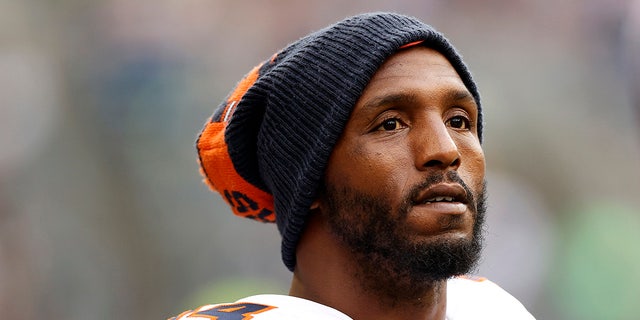 Robert Quinn looks on during a Chicago Bears game