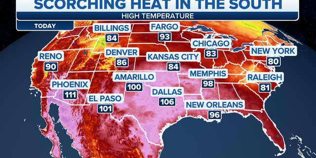 Heat across the U.S. South