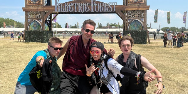 Goldman Sachs senior analyst with his friends at Electric Zoo concert in June.
