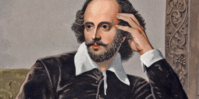 Portrait of English playwright William Shakespeare