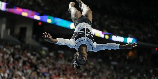 Simone Biles on the floor