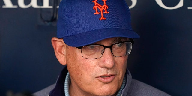 Steve Cohen in the Mets' dugout