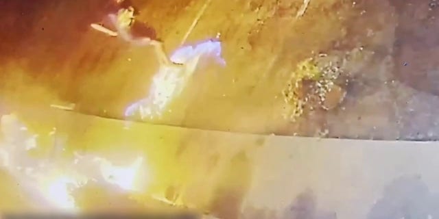 Person on fire